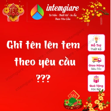 30 tem Decan khô gà bò mực heo dán mùa Tết 7x5cm giá 18.000 VND Intemre.com 6