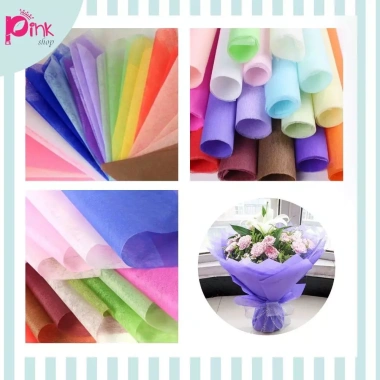 30 Tờ Giấy Mếch Gói Hoa 18 Màu 50x50cm - Lót Bó Hoa Tháp Bánh Oản Giá 15.000 VND