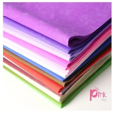 30 Tờ Giấy Mếch Gói Hoa 18 Màu 50x50cm - Lót Bó Hoa Tháp Bánh Oản Giá 15.000 VND