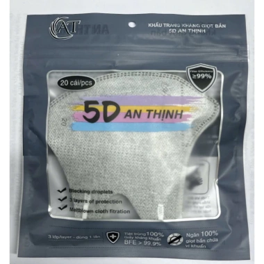 300 chiếc khẩu trang 5D 3 lớp kháng khuẩn chống nắng chống bụi chống UV 115k