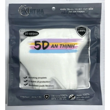 300 chiếc khẩu trang 5D 3 lớp kháng khuẩn chống nắng chống bụi chống UV 115k