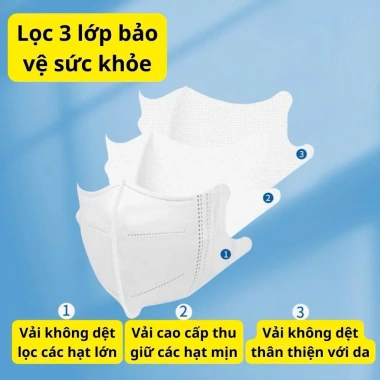 300 khẩu trang 5D Duy Ngọc chính hãng kháng khuẩn 1 lần, chống bụi UV - 125.000 VND