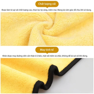 3M Khăn Lau Xe Microfiber 2 Mặt Siêu Thấm Hút Không Trầy 30x30cm Ô Tô Xe Máy Giá 32.000