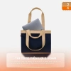 3PhầnTư Túi Tote Nam Nữ Mini Vải Cotton Pha Nylon Phối Màu - Giá ưu đãi 79.000₫ 3