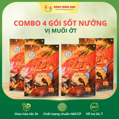 4 Gói Xốt Nướng Muối Ớt Đậm Vị - Sốt Ướp Hải Sản Ngọc Minh Anh 60g Giá 108.640 VND