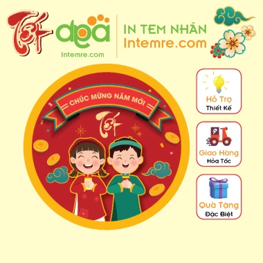 4 Mẫu Tem Dán Tết Thần Tài Dễ Thương 5cm - Giá Ưu Đãi 18.000₫ Intemre.com 3