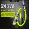 4 trong 1 240W Cáp sạc siêu nhanh USB sang Type C silicon lỏng chống treo, hỗ trợ iOS15/16 và truyền dữ liệu, giá 65.999 VND