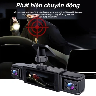 4 trong 1 Máy ghi hình hành trình giám sát đỗ xe 24h - Ghi video trước, trong, sau & tầm nhìn ban đêm - Giá 647.500₫