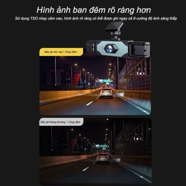 4 trong 1 Máy ghi hình hành trình giám sát đỗ xe 24h - Ghi video trước, trong, sau & tầm nhìn ban đêm - Giá 647.500₫