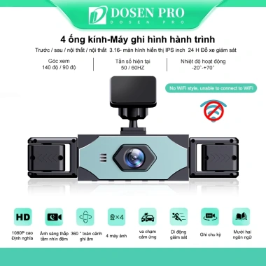 4 trong 1 Máy ghi hình hành trình giám sát đỗ xe 24h - Ghi video trước, trong, sau & tầm nhìn ban đêm - Giá 647.500₫ 10 4 trong 1 Máy ghi hình hành trình giám sát đỗ xe 24h - Ghi video trước, trong, sau & tầm nhìn ban đêm - Giá 647.500₫ 10