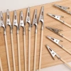 40 Kẹp Cá Sấu Kim Loại Kép Tay Cầm Gỗ - Công Cụ Vẽ Mô Hình An Toàn, Chống ẩm, Giá đỡ DIY 2