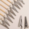 40 Kẹp Cá Sấu Kim Loại Kép Tay Cầm Gỗ - Công Cụ Vẽ Mô Hình An Toàn, Chống ẩm, Giá đỡ DIY 7