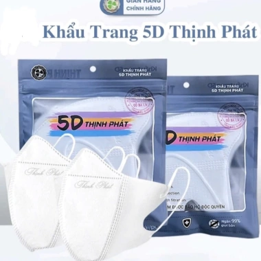 400 khẩu trang Thịnh Phát 5D 3 lớp kháng khuẩn chống bụi mịn chống nắng 124.950 VND