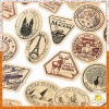 46 Sticker tem kraft vintage Bullet Journal STI26 Vpp Tuệ Minh - giảm còn 21.850₫ 6
