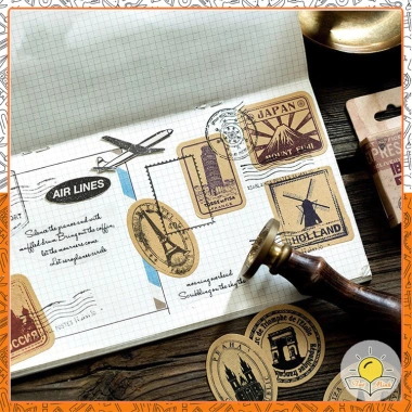 46 Sticker tem kraft vintage Bullet Journal STI26 Vpp Tuệ Minh - giảm còn 21.850₫