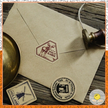 46 Sticker tem kraft vintage Bullet Journal STI26 Vpp Tuệ Minh - giảm còn 21.850₫