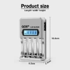 4Khe GOX LCD Hiển Thị Pin Thông Minh - Nạp Energizer AA 2.300mAh/AAA 800mAh - Giá 176.880₫ 2