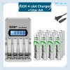 4Khe GOX LCD Hiển Thị Pin Thông Minh - Nạp Energizer AA 2.300mAh/AAA 800mAh - Giá 176.880₫ 19