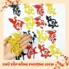 5 chữ xốp kim tuyến rồng phượng 10cm có keo dán Trang trí Tết 19.000 VND