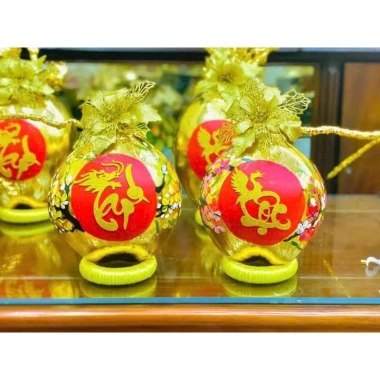 5 chữ xốp kim tuyến rồng phượng 10cm có keo dán Trang trí Tết 19.000 VND