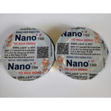 5 Cuộn Băng Keo Nano Điện Tô Nga Dũng Đen Chính Hãng - Siêu Dính, Cách Điện An Toàn, Giá 14,014₫