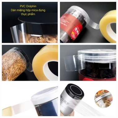 5 cuộn Băng Keo Niêm Phong Kín Miệng Hộp, Sắt, Thiếc - Không Dấu Vết, Đựng Thực Phẩm 3