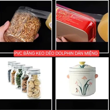 5 cuộn Băng Keo Niêm Phong Kín Miệng Hộp, Sắt, Thiếc - Không Dấu Vết, Đựng Thực Phẩm 4