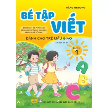 5 cuốn Sách Bé tập viết, học vần, học toán, tô màu - Trẻ mẫu giáo - 83.300₫ 5