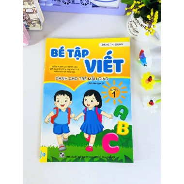 5 cuốn Sách Bé tập viết, học vần, học toán, tô màu - Trẻ mẫu giáo - 83.300₫ 6