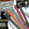 5 Đôi Đũa Nhật Bản Kháng Khuẩn Chống Ẩm Mốc Nhiều Màu Chống Trượt 19.000 VND 2