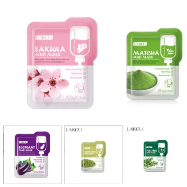 5 Gói Mặt Nạ Bùn Laikou Mix Sakura, Matcha, Cà Tím, Đậu Xanh, Tràm Trà - 22.500đ