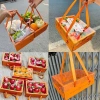 5 Hộp Nắp Mica Quai Xách Đựng Giỏ Hoa Quả, Đựng Trái Cây 2-3kg - Giá 125k