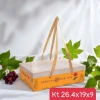 5 Hộp Nắp Mica Quai Xách Đựng Giỏ Hoa Quả, Đựng Trái Cây 2-3kg - Giá 125k 2