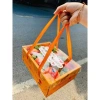 5 Hộp Nắp Mica Quai Xách Đựng Giỏ Hoa Quả, Đựng Trái Cây 2-3kg - Giá 125k 7