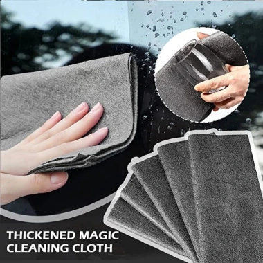 5 Khăn Lau Microfiber Dày Siêu Thấm - Dùng cho Windows, Bếp, Thủy Tinh, Rửa Xe - Dụng Cụ Vệ Sinh Gia Đình