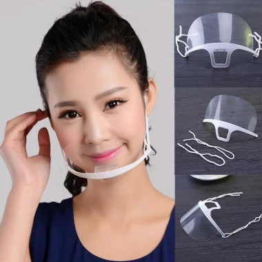 5 khẩu trang nhựa trong suốt, chắn giọt bắn, bảo vệ khi giao tiếp, thẩm mỹ, spa, bếp – 23.000 VND