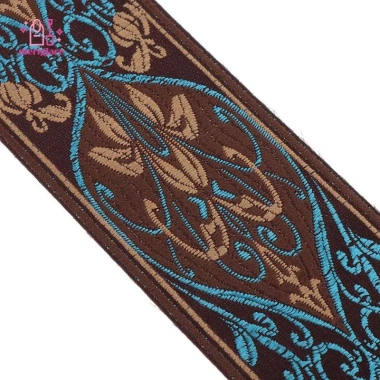 5 mét Ming Thổ Cẩm Jacquard Ruy Băng màu be - Viền may đính, giá chỉ 103,400 VND 5