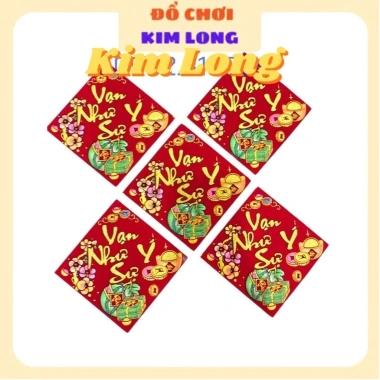 5 miếng ảnh thật sét nhung đỏ in nổi chữ Việt 8-12cm - Dán dưa hấu, bưởi, bánh chưng, phụ kiện trang trí Tết giảm giá 25k 9