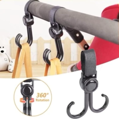 5 Móc Treo Đa Năng Xe Máy, Xe Đạp, Xe Đẩy Trẻ Em - Xoay 360 Độ, Lắp Đặt Nhanh 3