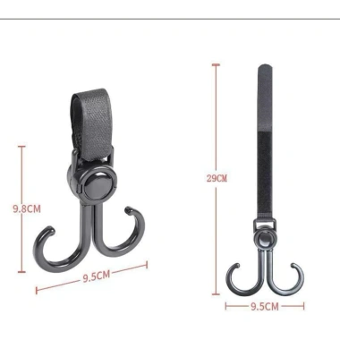 5 Móc Treo Đa Năng Xe Máy, Xe Đạp, Xe Đẩy Trẻ Em - Xoay 360 Độ, Lắp Đặt Nhanh 5
