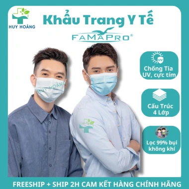 50 Cái Khẩu Trang Famapro 4 Lớp Giấy Kháng Khuẩn Chống Nắng, Lọc Bụi Mịn 29.400đ
