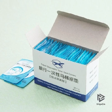 50 chiếc Vỏ bọc ghế vệ sinh dùng một lần PE - An toàn du lịch, thảm đệm bảo vệ