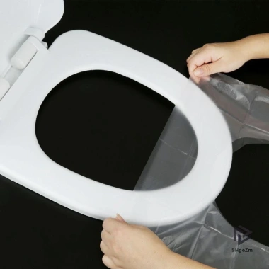 50 chiếc Vỏ bọc ghế vệ sinh dùng một lần PE - An toàn du lịch, thảm đệm bảo vệ