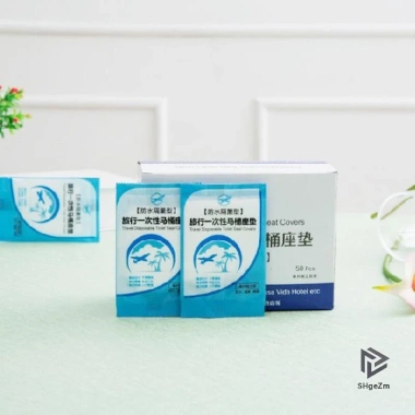 50 chiếc Vỏ bọc ghế vệ sinh dùng một lần PE - An toàn du lịch, thảm đệm bảo vệ 4 50 chiếc Vỏ bọc ghế vệ sinh dùng một lần PE - An toàn du lịch, thảm đệm bảo vệ 4