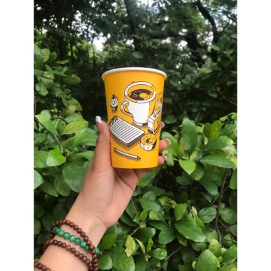 50 Ly giấy đựng cafe 16oz 450ml giữ nhiệt, in hình đẹp, thân thiện môi trường – Giá chỉ 76.500₫ 10