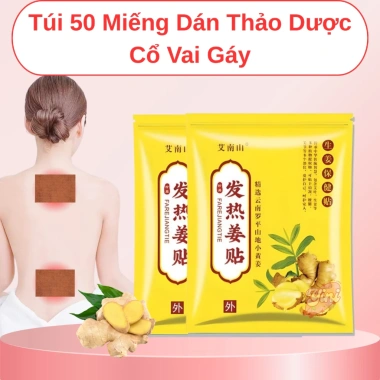 50 miếng dán thảo dược giảm đau cổ vai gáy, xương khớp, ngủ ngon - Chỉ 26.500đ