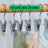 50 móc kẹp đa năng thép không gỉ đầu silicon Chống tuột, treo quần áo Giá 68.000 VND