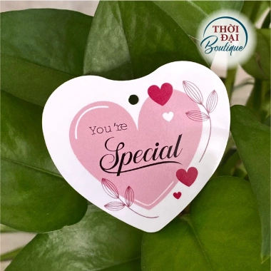 50 Thẻ Treo Giấy Hình Trái Tim Dễ Thương 4.6x5.2cm - Giá 35.000 VNĐ, Giảm 10.450
