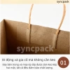 50 túi giấy kraft Nhật Bản đa màu, có quai xách, xi măng, thích hợp đựng quà và thực phẩm - Giảm 23% 5