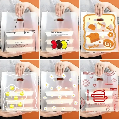 50 túi mang đi Bao nhựa nhiệt, đựng bánh bao, bánh mì, bánh trứng giá 110.897 VND